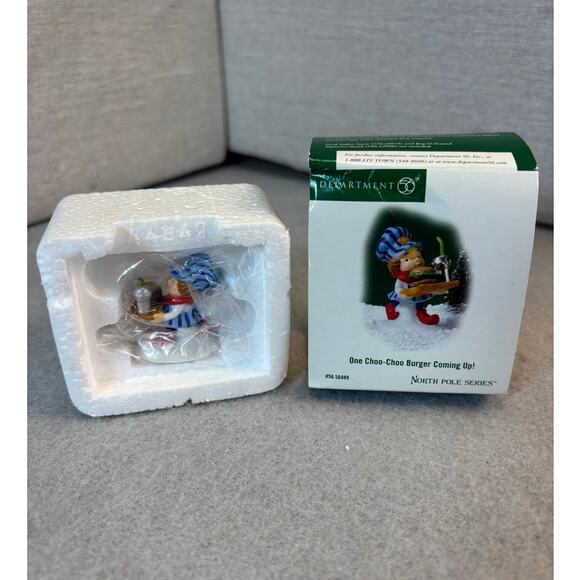 Department 56 “One Choo-Choo Burger Coming Up!” #56889 North Pole - In Box - Picture 1 of 5
